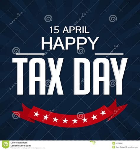 Happy Tax Day Stock Illustration Illustration Of April 52579882