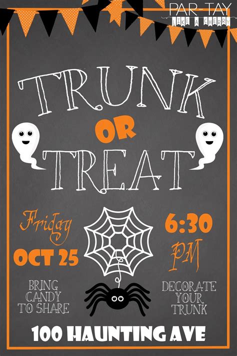 Free Trunk Or Treat Flyer Party Like A Cherry
