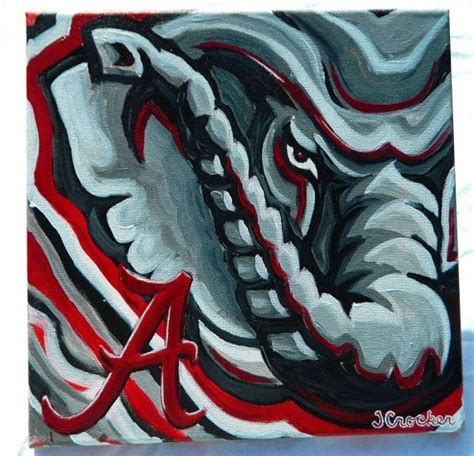 Alabama Crimson Tide Painting Sports Art College Art Alabama