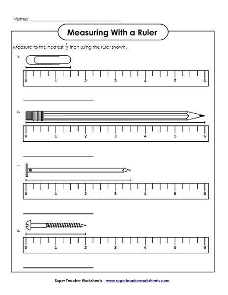 There are two types of rulers you can use: All Worksheets » Measuring With A Ruler Worksheets Inches Printable Worksheets Guide for ...