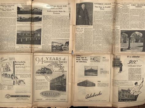Old Newspaper The Press Christchurch Centennial Supplement 1950