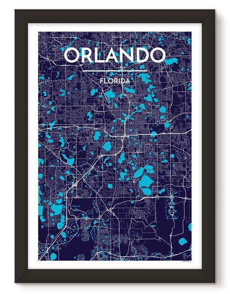 Orlando Map Art Print Map Art Print Personalized Map Art Map Art