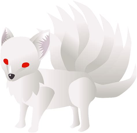 A Nine Tailed Fox One Nine Tails Fox Png Transparent Clipart Image