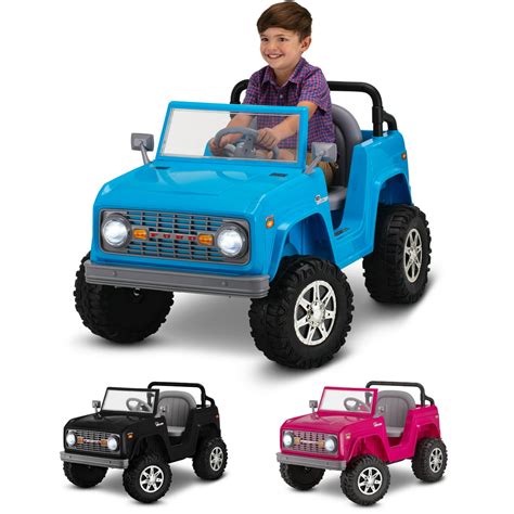 Classic Ford Bronco 6 Volt Ride On Toy By Kid Trax Ages 3 To 5 Blue