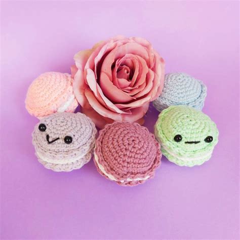 French Macaron Crochet Pattern Diy Amigurumi Macaron Cute Food
