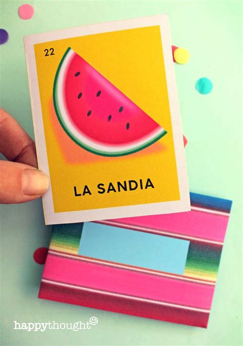 Colorful Printable Loteria Cards Sandia Loteria Print Holiday Crafts Fun Crafts Crafts For