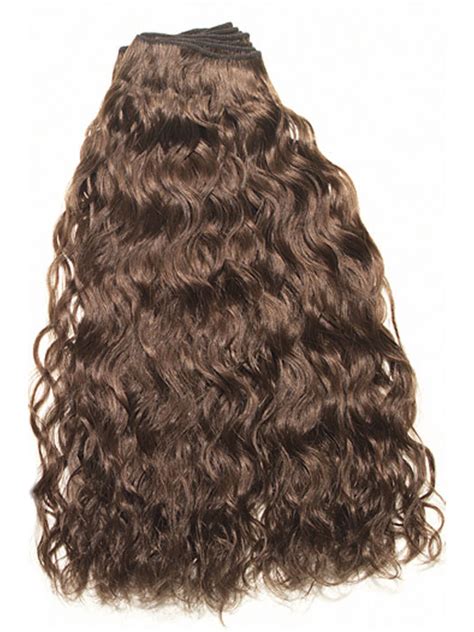 High Quality Brown Curly Clip On Hair Extensions 20 Clip In Hair