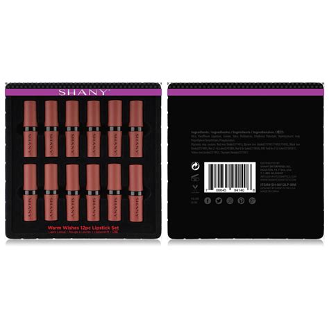 Shany Lipstick Set Of 12 Longlasting And Moisturizing Creamy Colors