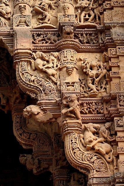 Stone Carvings Of One Of The Four Gates Of Dabhoi Gujarat India