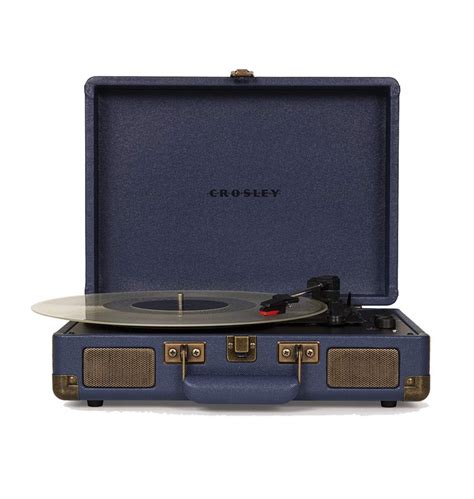 Crosley 2 Way Bluetooth Cruiser Deluxe Plus Record Player Navybra