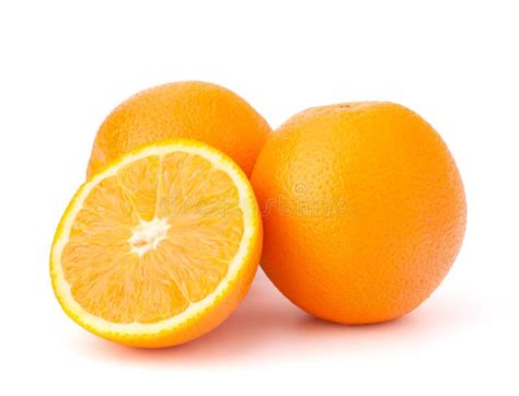 Sliced Orange Fruit Segments Isolated On White Background Stock Photo