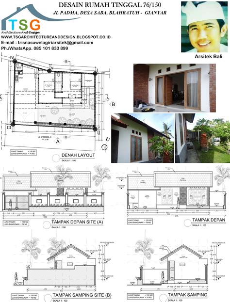 Desain Rumah Tinggal 2 Bedroom Villa Di Jl Padma Desa Saba
