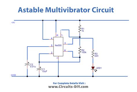 Astable Multivibrator Mode In 555 Timer Ic