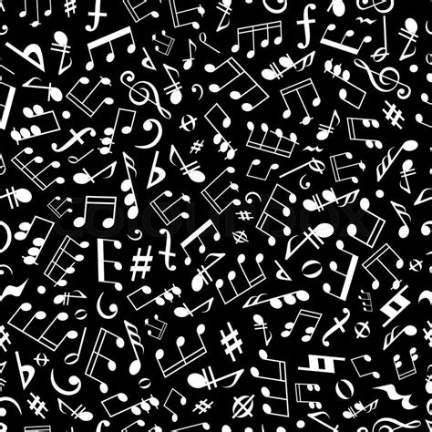 We have a massive amount of hd images that will make your computer or smartphone. Seamless white musical notation ... | Stock Vector | Colourbox