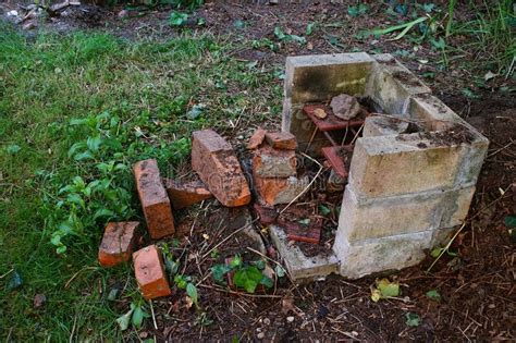 A Self Made Brick Smokehouse Stock Photo Image Of Europe Garden
