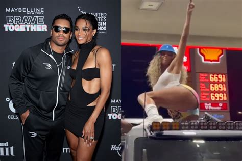 Russell Wilson S Wife Ciara Goes Viral For Twerking On A Bronco At Gas