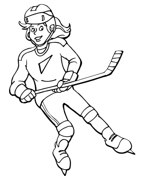 Coloring can reduce stress and boost creativity in kids and adults. Girls Hockey Coloring Sheet printable Definitely printing ...