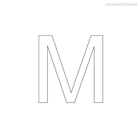 Stencil Letters M Printable Free M Stencils Stencil Letters Org