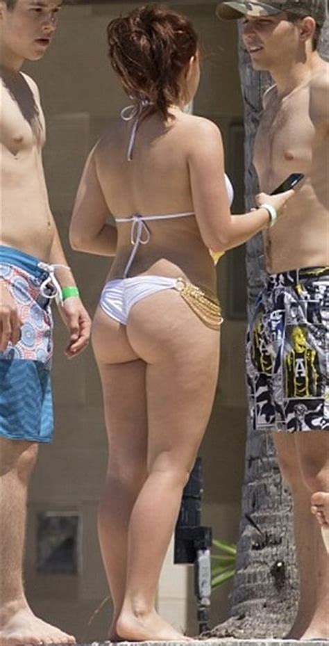 Ariel Winter Shows Boobs Butt And Camel Toe In A White Thong
