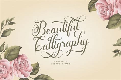 Rasputia Luxury Elegant And Beautiful Calligraphy Font On Yellow