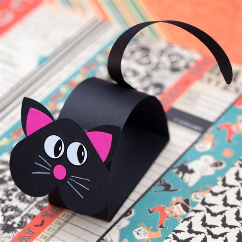 How To Make A Paper Bobble Head Black Cat Craft