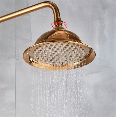 Brass Gold Shower System 3 In 1 Wall Mixer With Adjustable Height