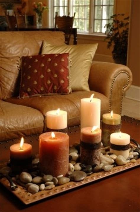 Get a large enough tray so that it holds everything you want to put out. 72 Fall Coffee Table Décor Ideas - DigsDigs