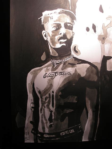 Rapper Acrylic Painting Joker Batman Superhero Black And White