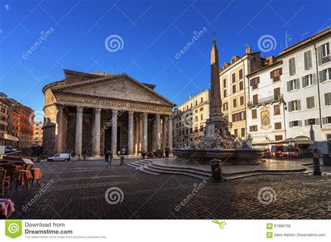 Pantheon In Rome Italy Editorial Stock Image Image Of Italy 81996759
