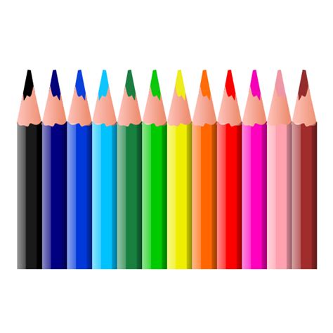 Coloured Pencils Free Svg