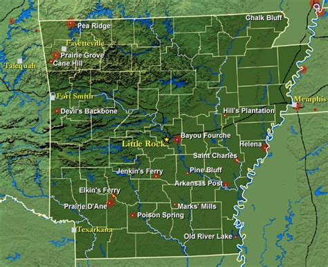 Civil War Sites In Arkansas And Surrounding States