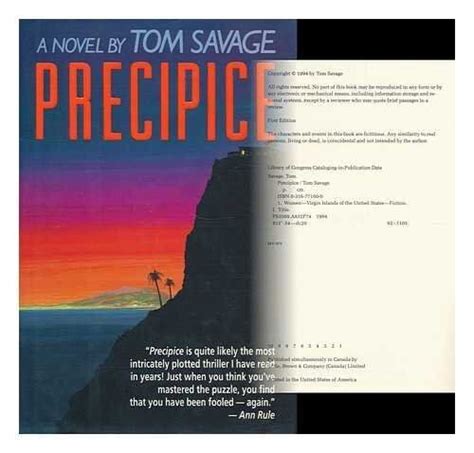 Precipice By Tom Savage 1994 Hardcover For Sale Online EBay