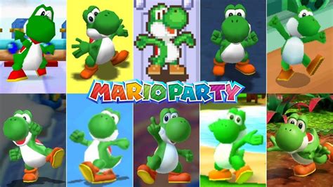 Evolution Of Yoshi In Mario Party Games 1998 2021 Youtube