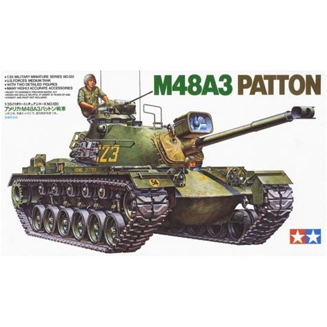 135 Tamiya 35120 Us M48a3 Patton Tank With 1 Figure