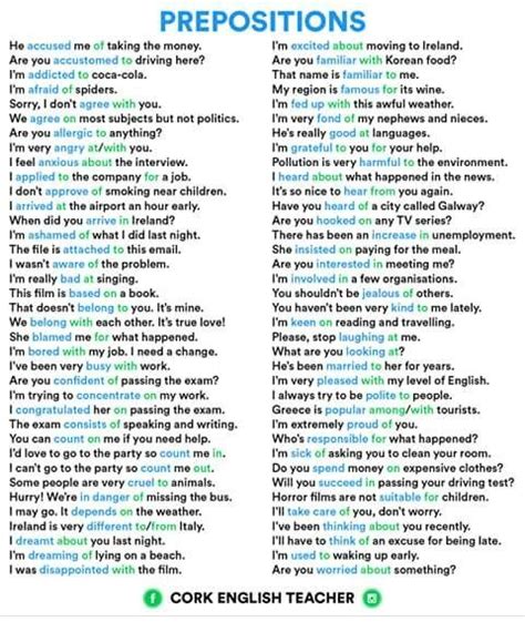 Get a prepositional phrase list with examples. Pin on Brytyjskie