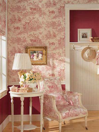 Toile Bedding Pink Table Shader Chair Flower