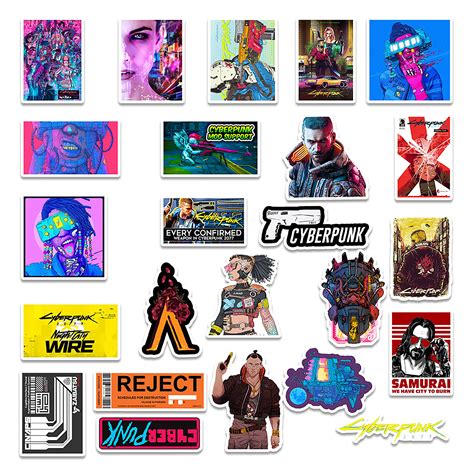 50pcs Cyberpunk 2077 Stickers Ver 30 Pcps4xbox Etsy