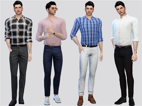 The Sims Resource Howell Casual Shirt