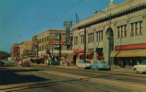 Chicago Avenue At Indianapolis Boulevard Circa 1955 East Chicago