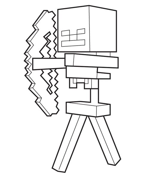 Coloriage Squelette Minecraft T L Charger Et Imprimer Gratuit