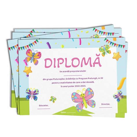 Diploma Gradinita Fluturasi D039 Darko Print