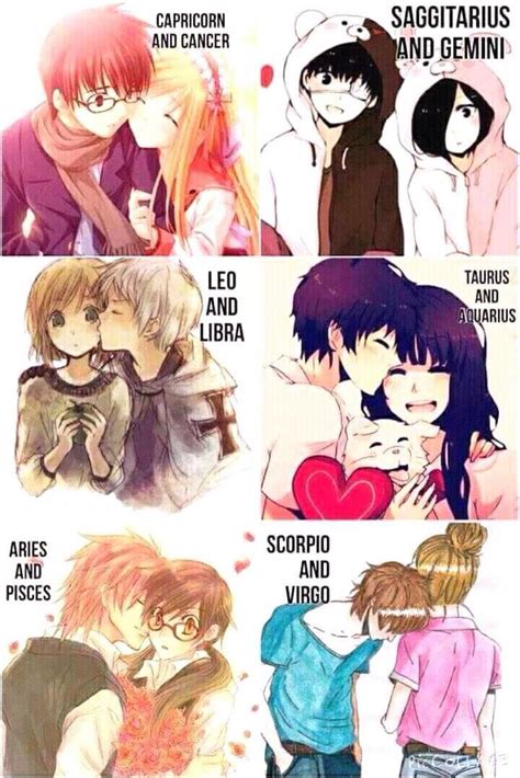 Zodiac Couples Anime Zodiac Zodiac Characters Zodiac Signs