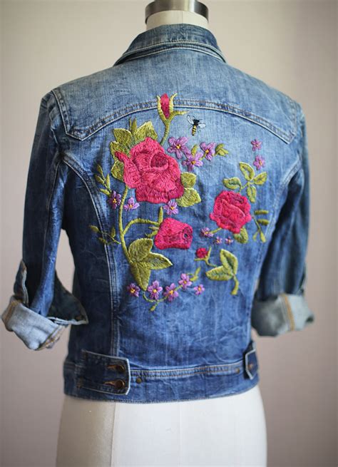 Sale Floral Embroidered Jean Jacket In Stock