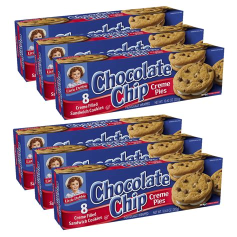 Little Debbie Chocolate Chip Cookie Creme Pies 6 Boxes