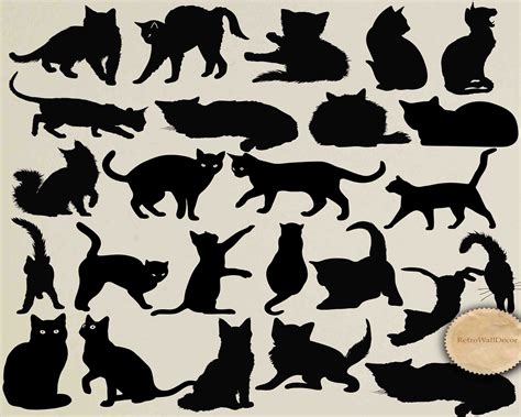 Black Cat Silhouette Silhouette Clip Art Animal Silhouette