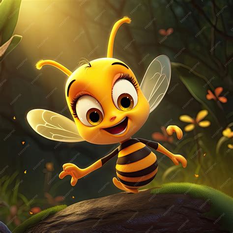 Premium Ai Image Cartoon Character Of Bee
