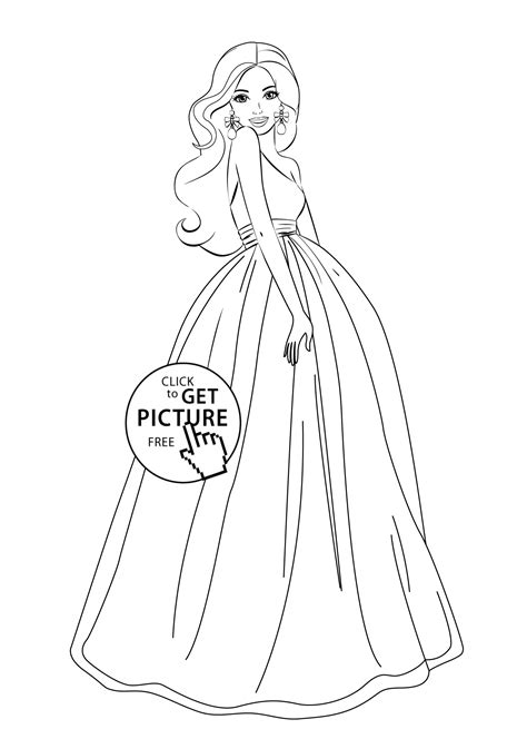 Wedding Dress Coloring Pages At Getdrawings Free Download