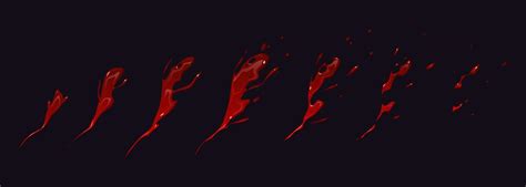 Blood Splash Animation Sprite Sheet Dynamic Motion 16263845 Vector Art