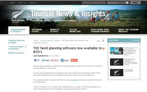 Tourwriter Travel Software Now Used By Tourism New Zealand