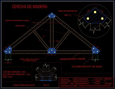 Wooden Truss DWG Block For AutoCAD Designs CAD